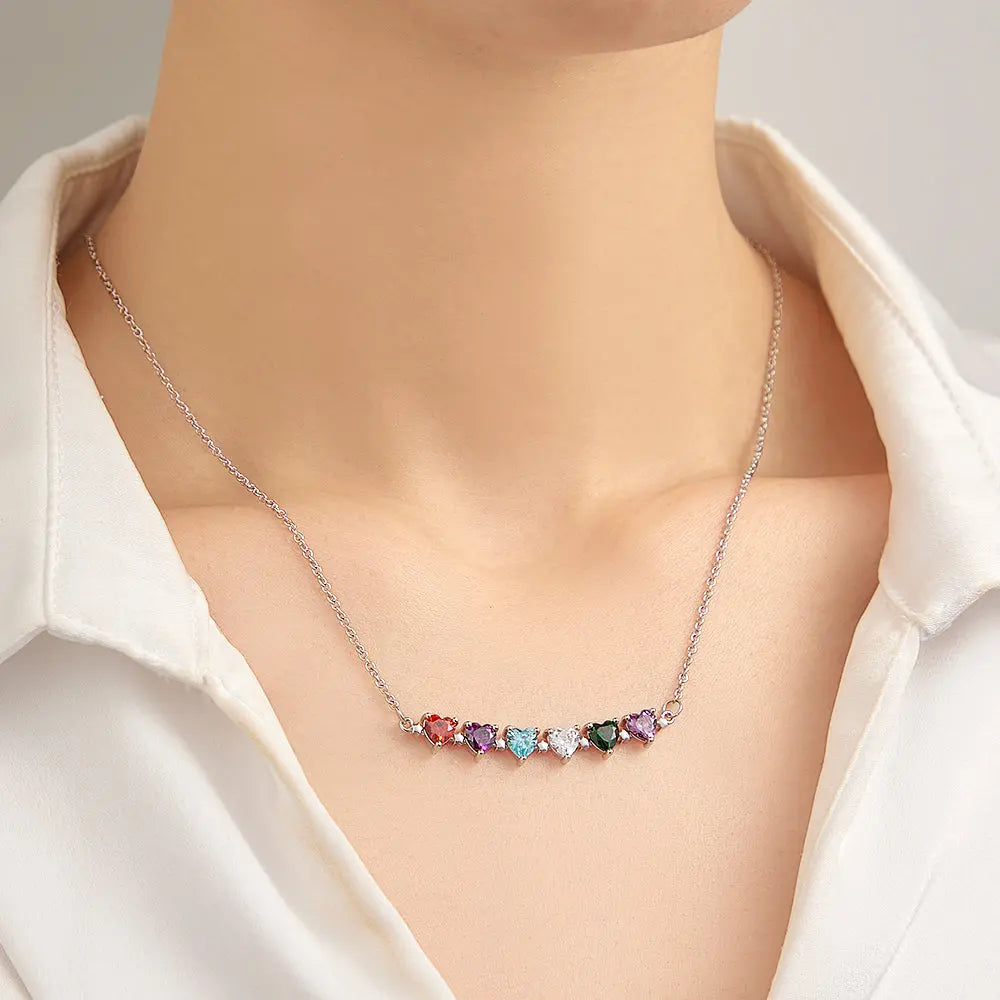 Heart Birthstone Necklace