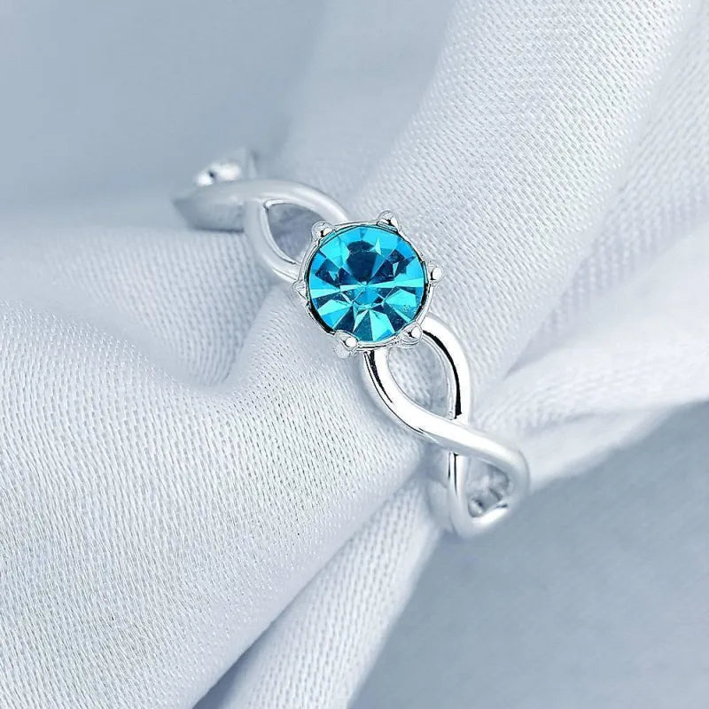 Birthstone Infinity Love Ring