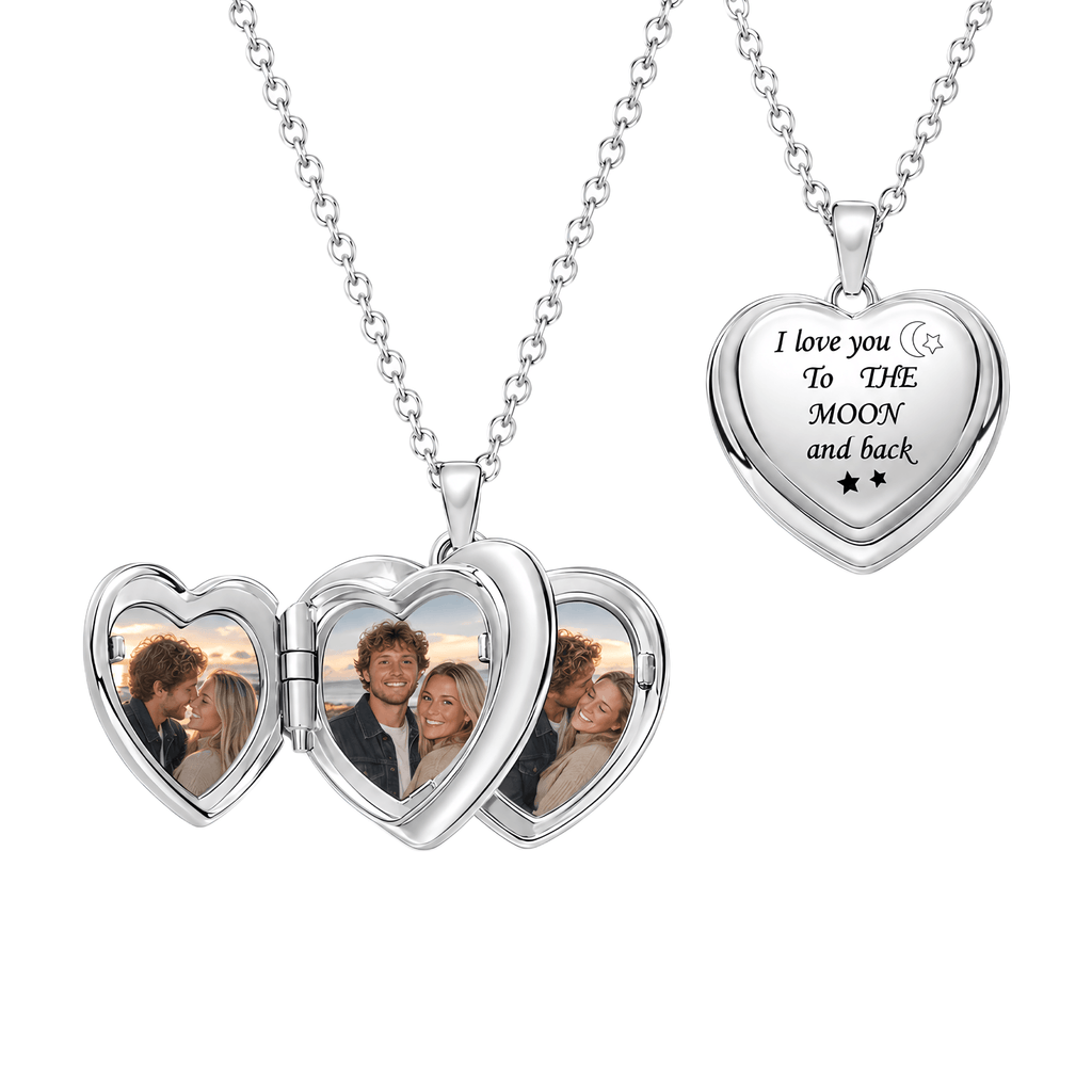 Custom 4 Photo Locket Necklace