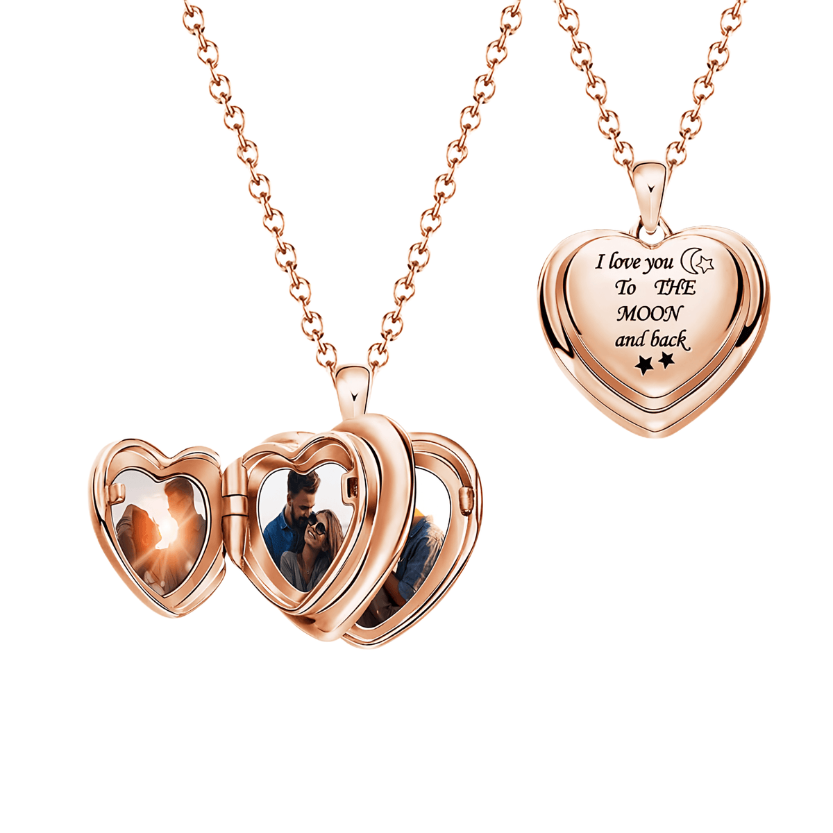 Custom 4 Photo Locket Necklace