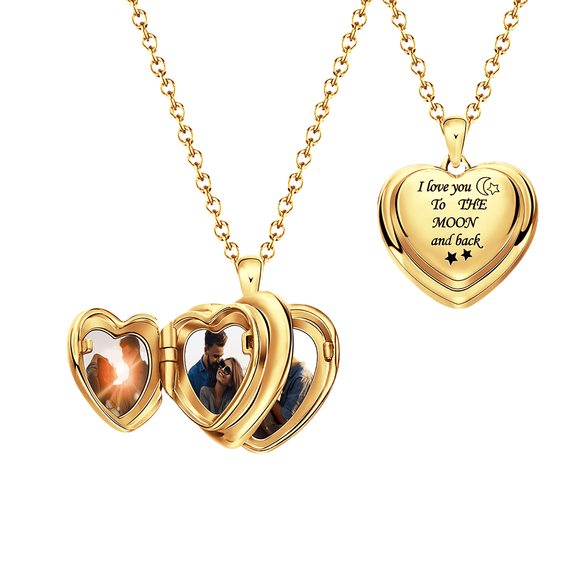 Custom 4 Photo Locket Necklace