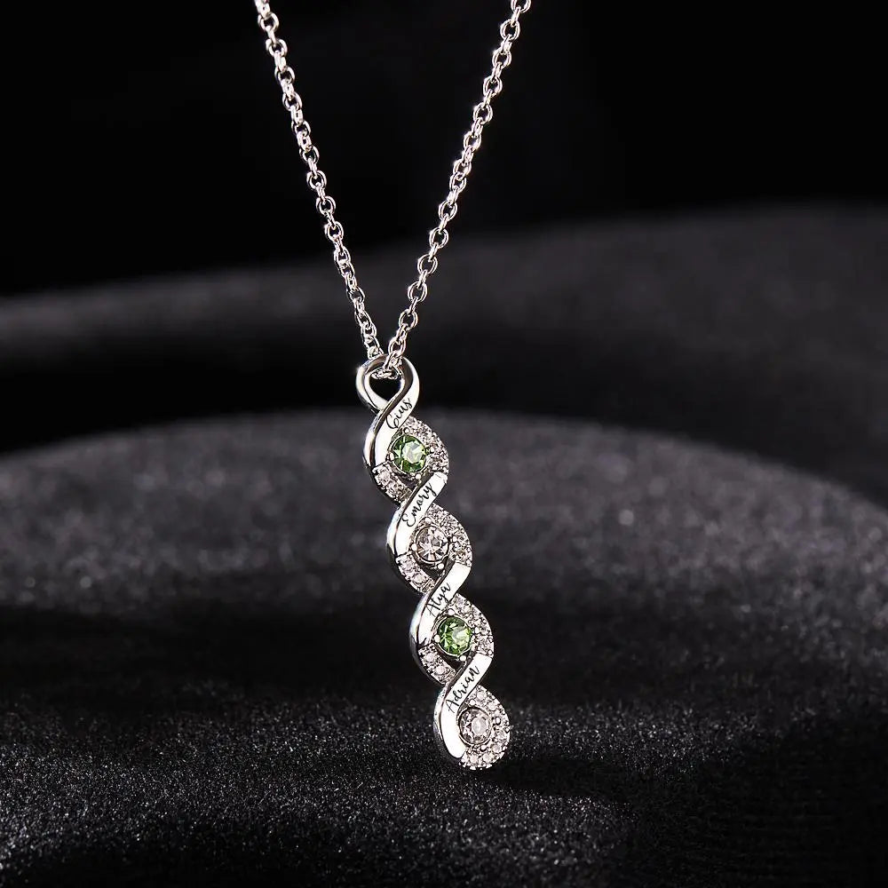 Infinity Name Birthstone Necklace