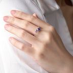 Heart Birthstone Adjustable Ring