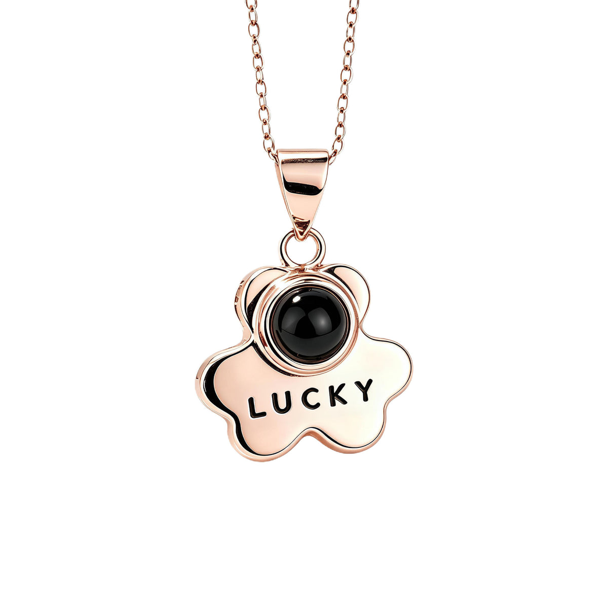 Lucky Bear Photo Projection Necklace