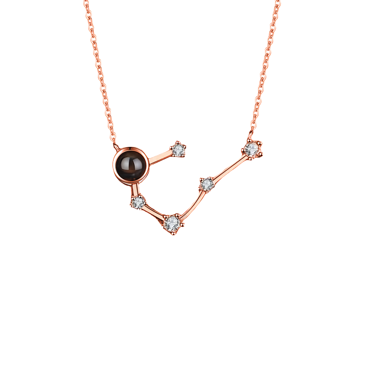 Constellation Photo Projection Necklace in a personalized jewelry design