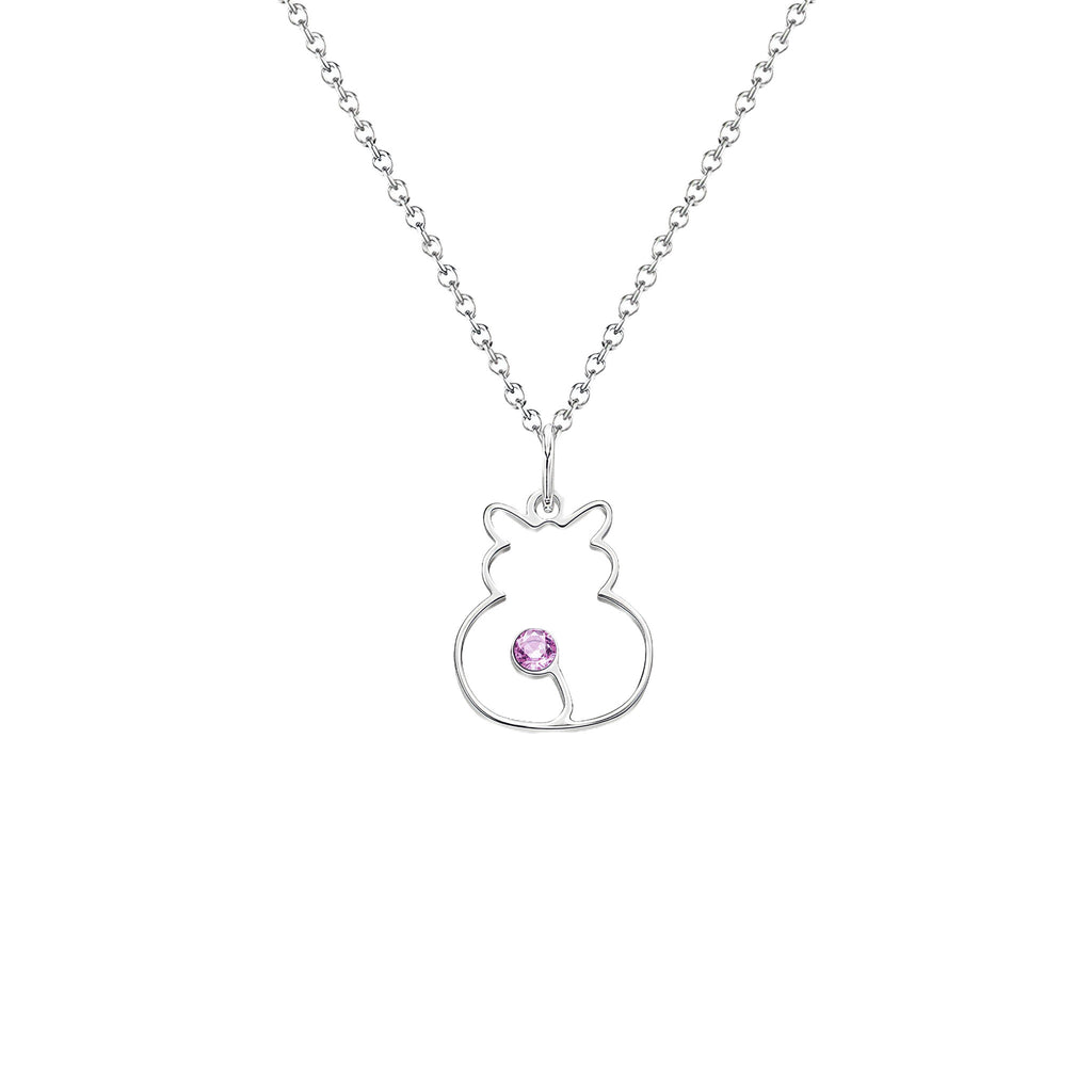 Cat Birthstone Necklace