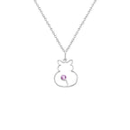Cat Birthstone Necklace