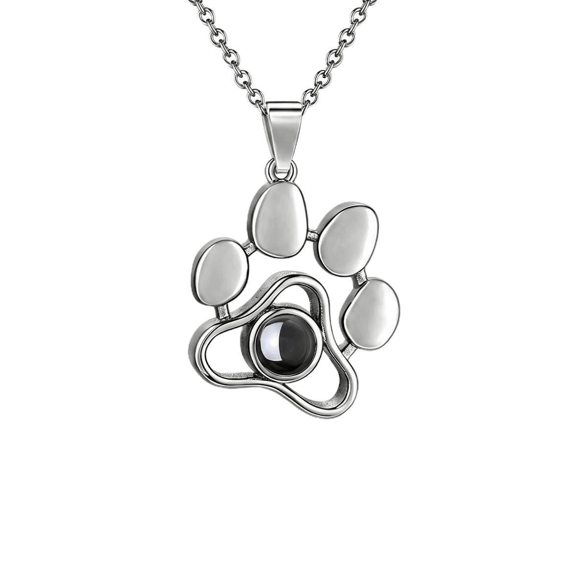 Personalized Cat Paw Photo Necklace