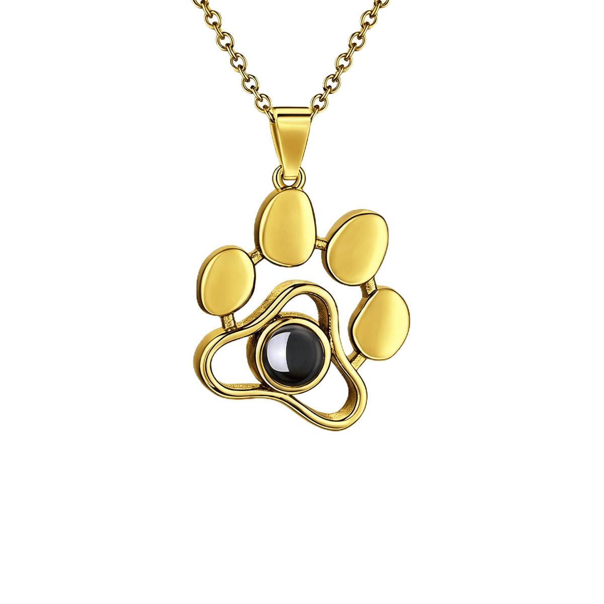 Personalized Cat Paw Photo Necklace