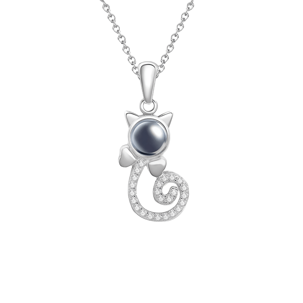 Personalized Cat Photo Projection Necklace