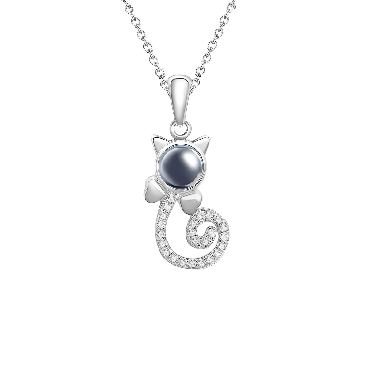 Personalized Cat Photo Projection Necklace