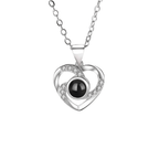 Custom Heart Photo Projection Necklace
