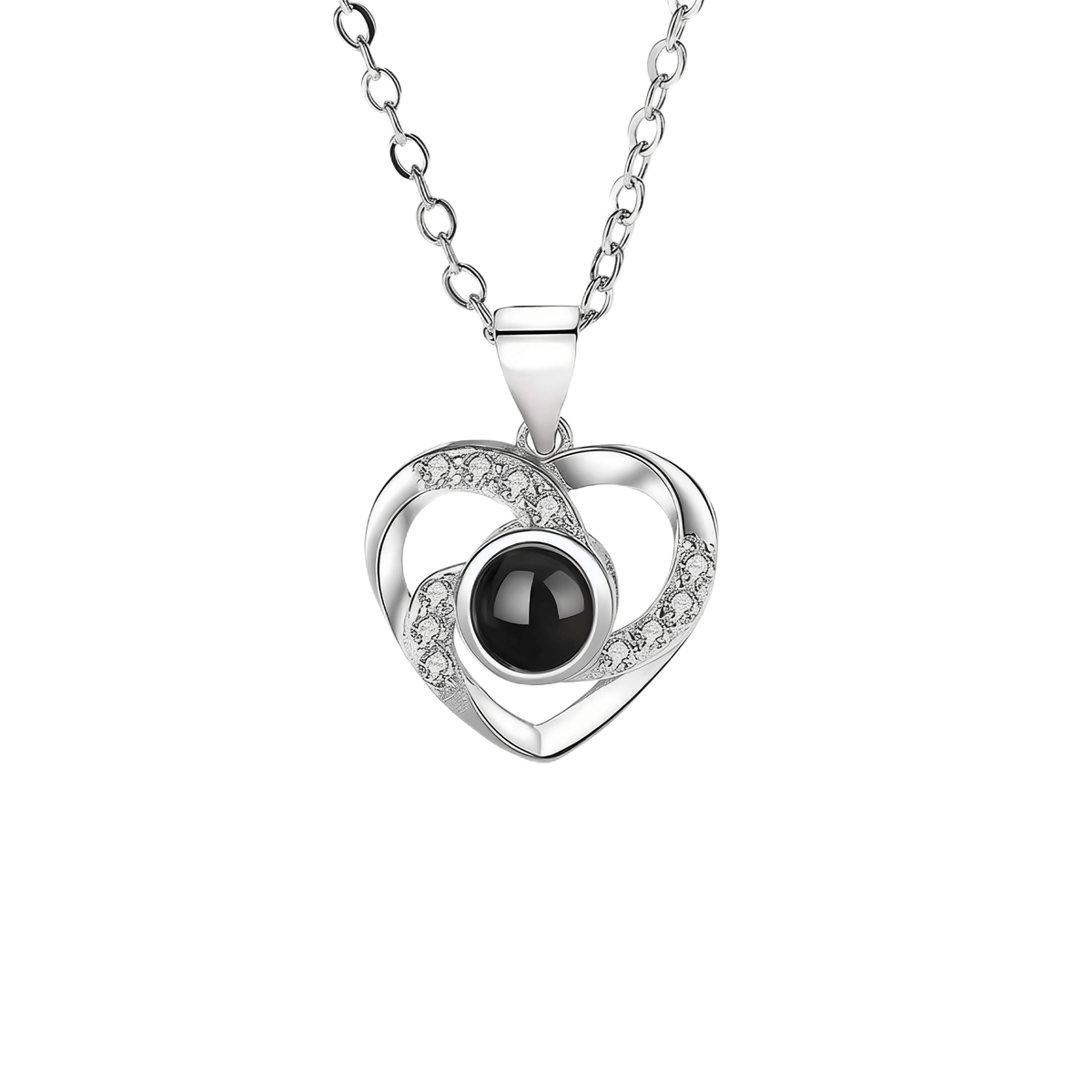Custom Heart Photo Projection Necklace