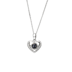 Diamond Heart Photo Projection Necklace
