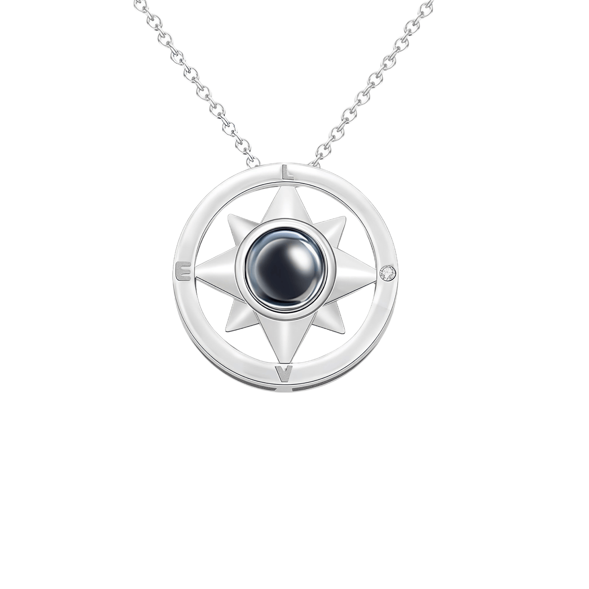Eight-Pointed Star Photo Projection Necklace