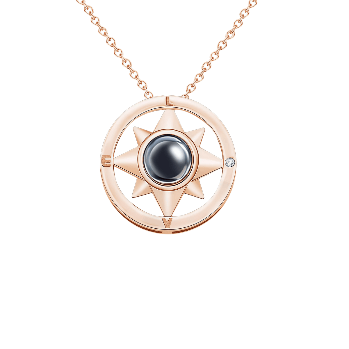 Eight-Pointed Star Photo Projection Necklace