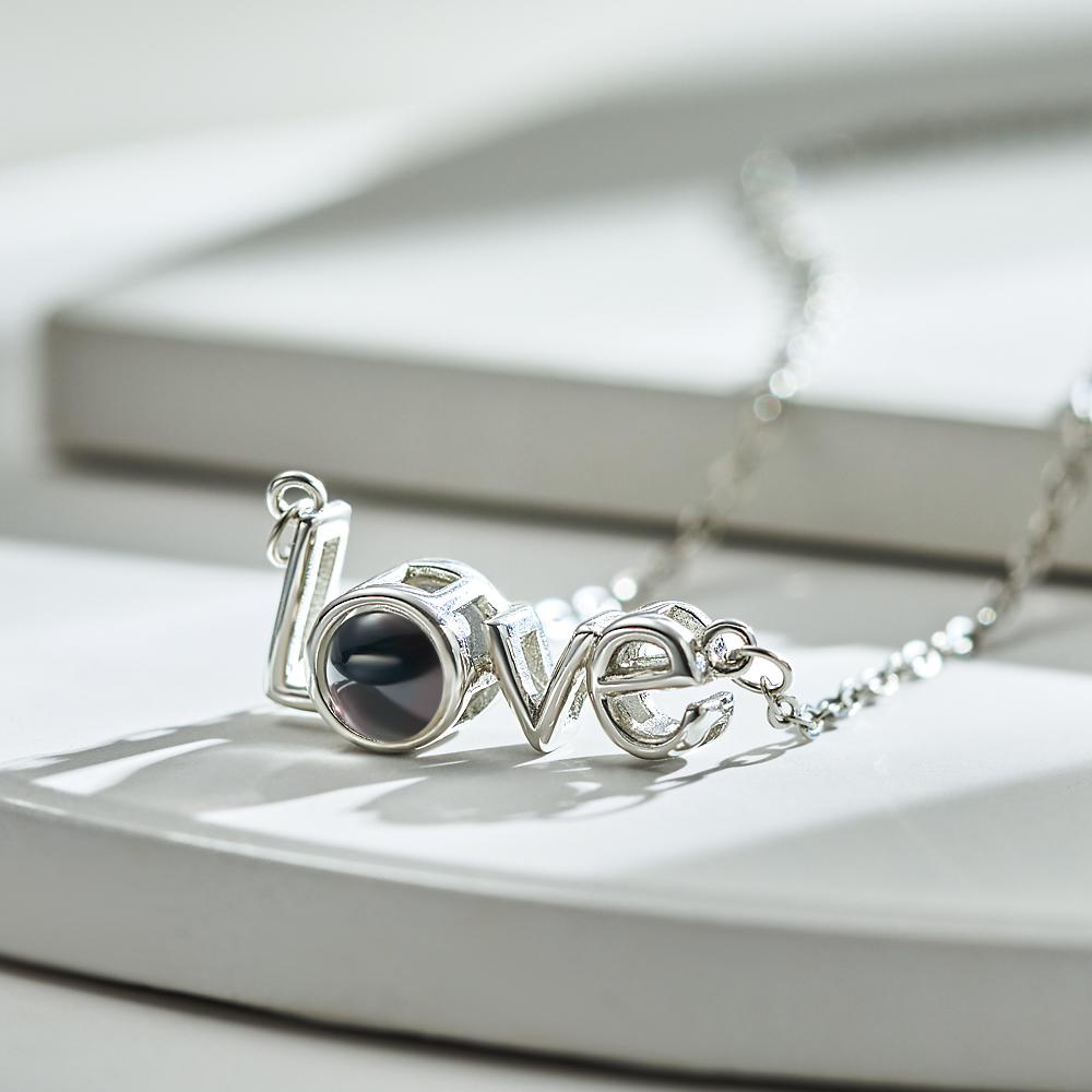 LOVE Photo Projection Necklace