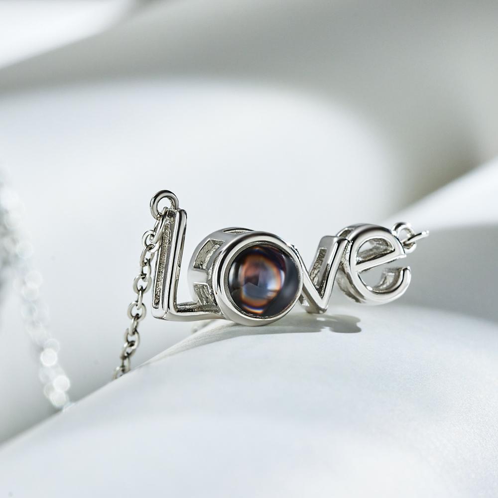 LOVE Photo Projection Necklace