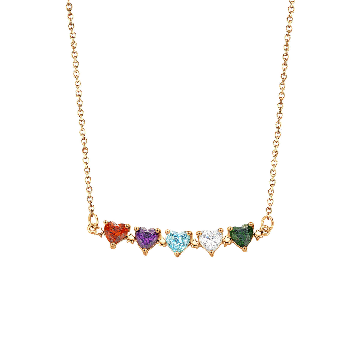 Heart Birthstone Necklace