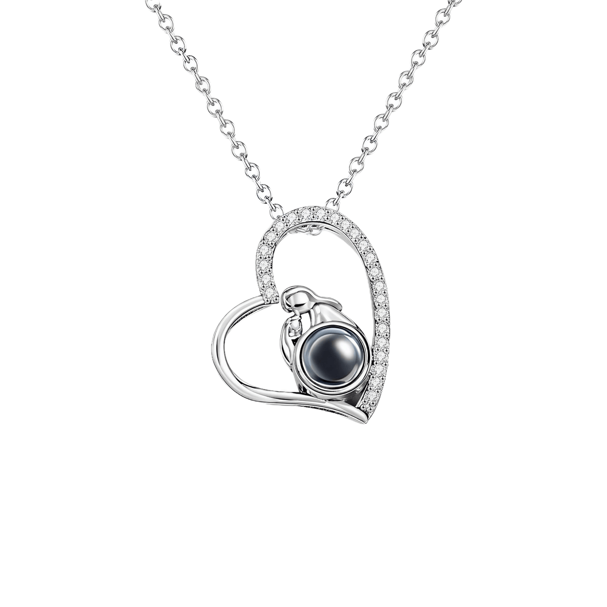 Heart Diamond Couple Photo Projection