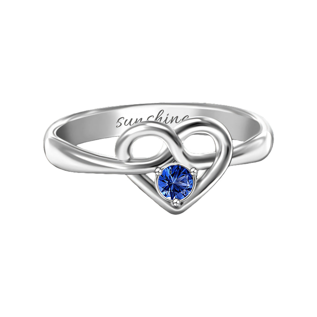 Birthstone Heart Ring