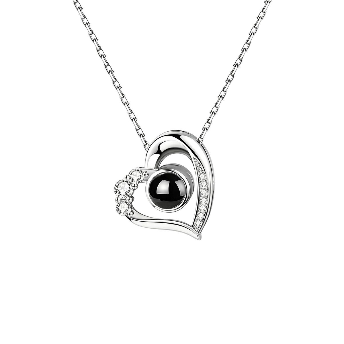 Heart Shaped Photo Projection Necklace