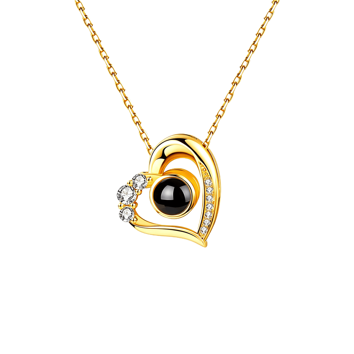 Heart Shaped Photo Projection Necklace