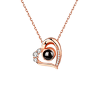 Heart Shaped Photo Projection Necklace