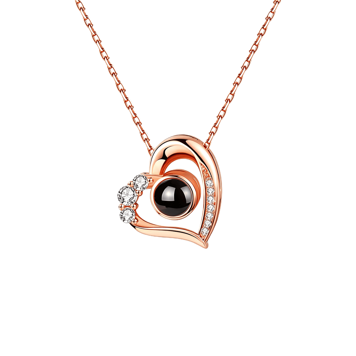 Heart Shaped Photo Projection Necklace