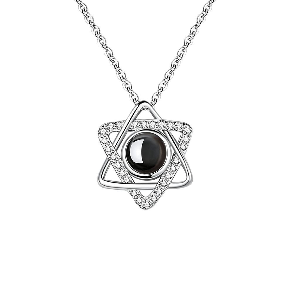 Hexagram Photo Projection Necklace