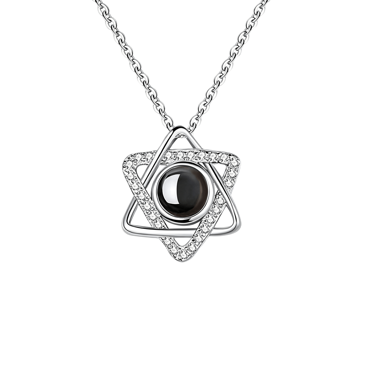 Hexagram Photo Projection Necklace