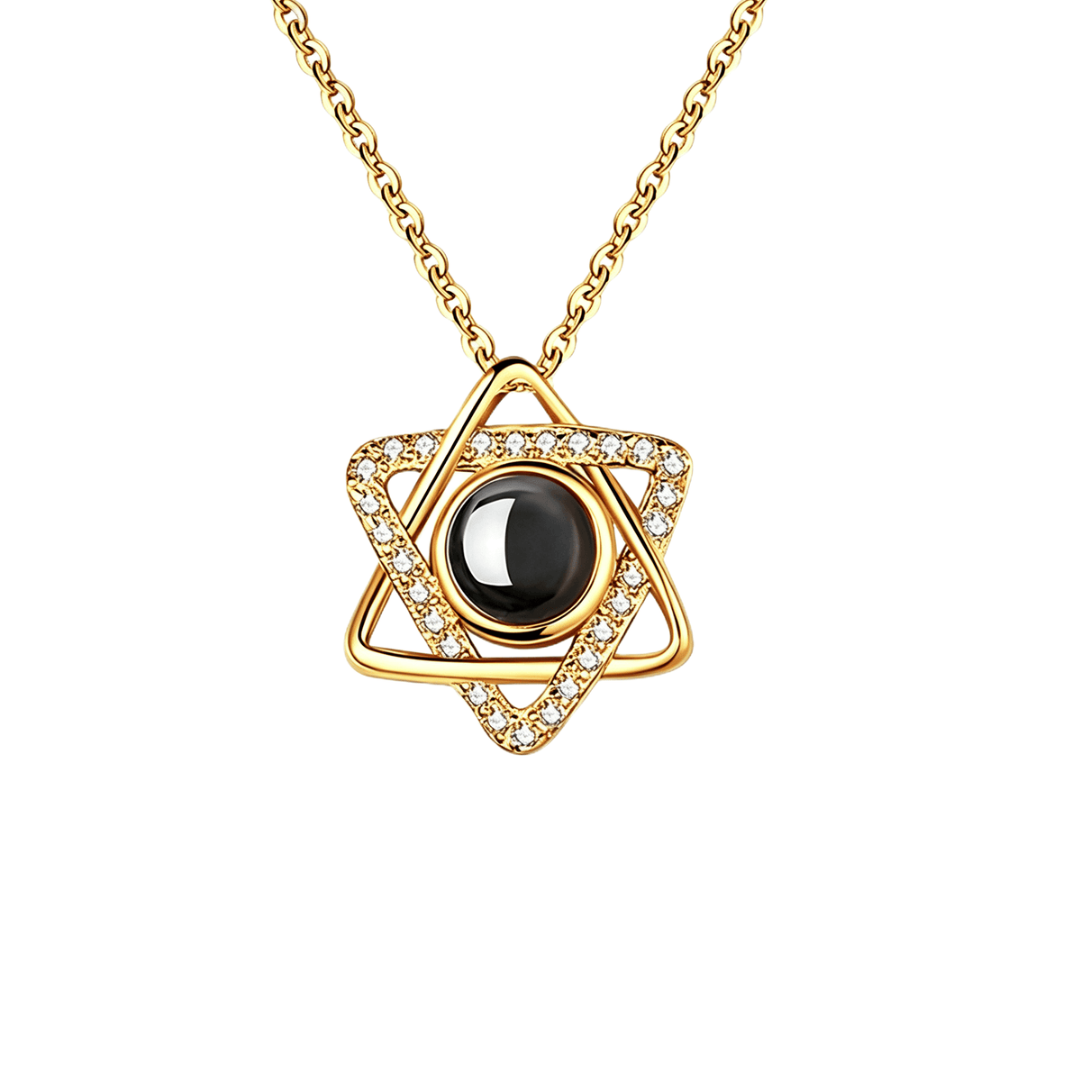 Hexagram Photo Projection Necklace