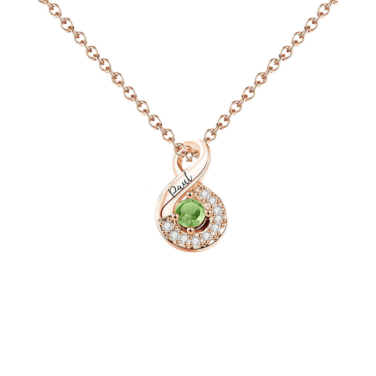 Infinity Name Birthstone Necklace