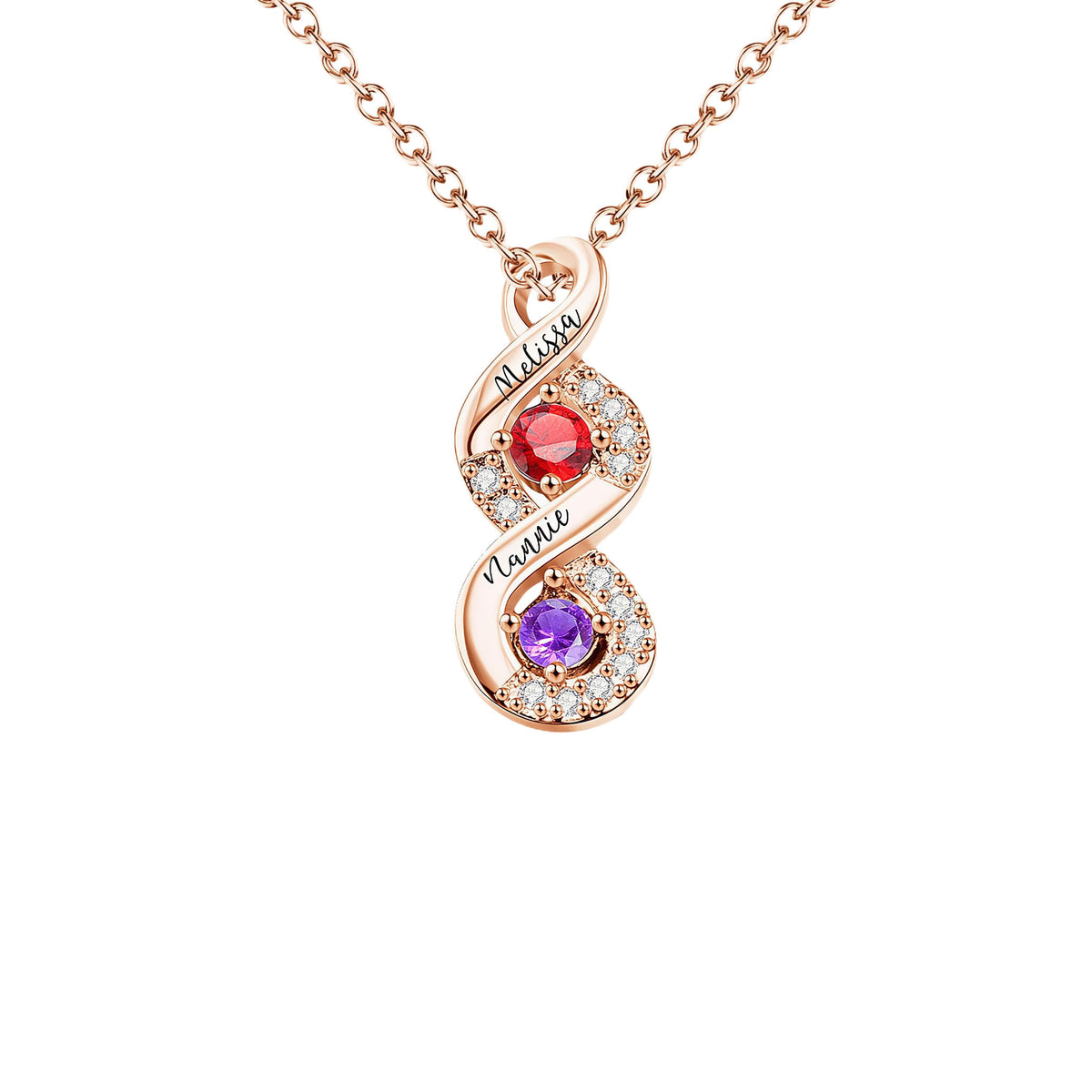 Infinity Name Birthstone Necklace