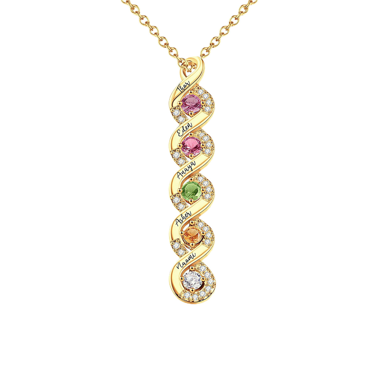Infinity Name Birthstone Necklace