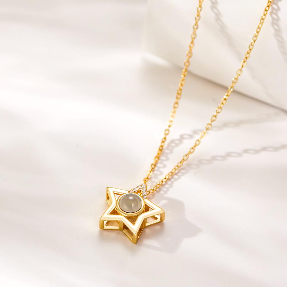 Star Photo Projection Necklace