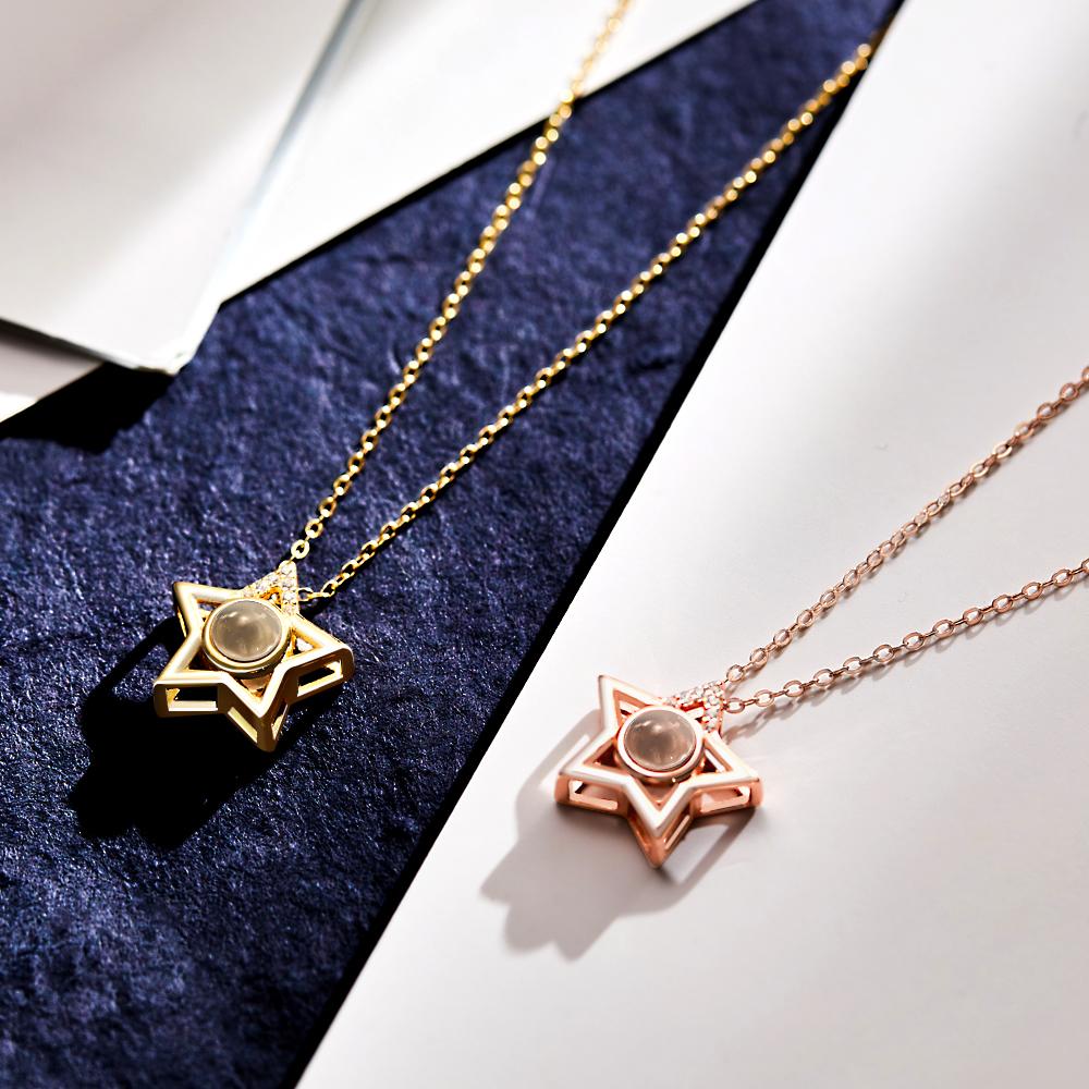 Star Photo Projection Necklace