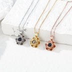Lotus Pendant Photo Projection Necklace