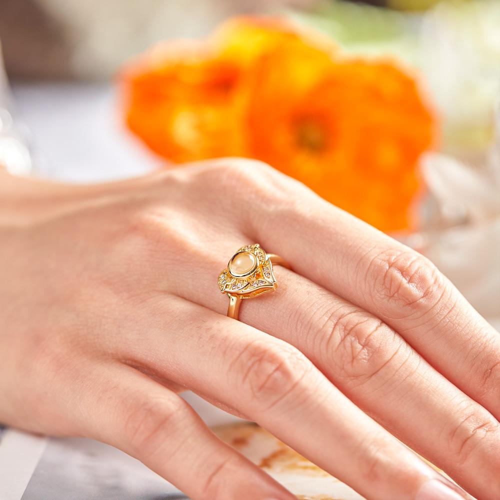 Angel Wing Heart Photo Projection Ring