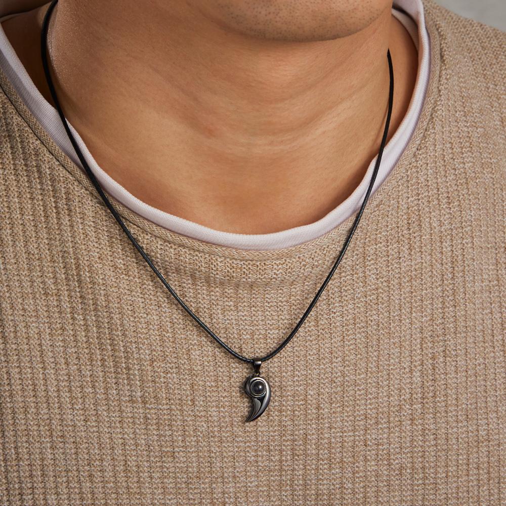 Heart Couple Photo Projection Necklace