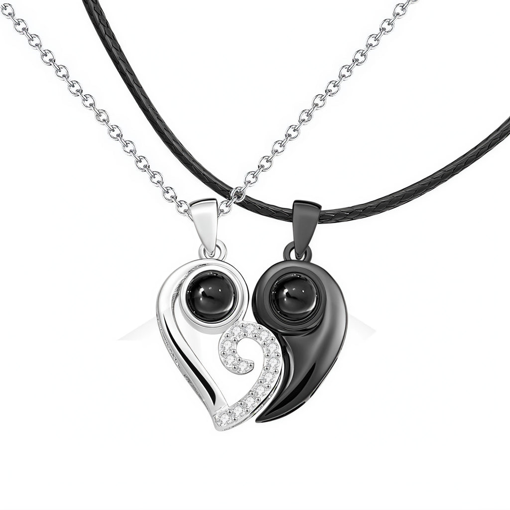 Heart Couple Photo Projection Necklace