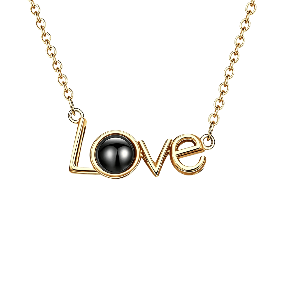 LOVE Photo Projection Necklace