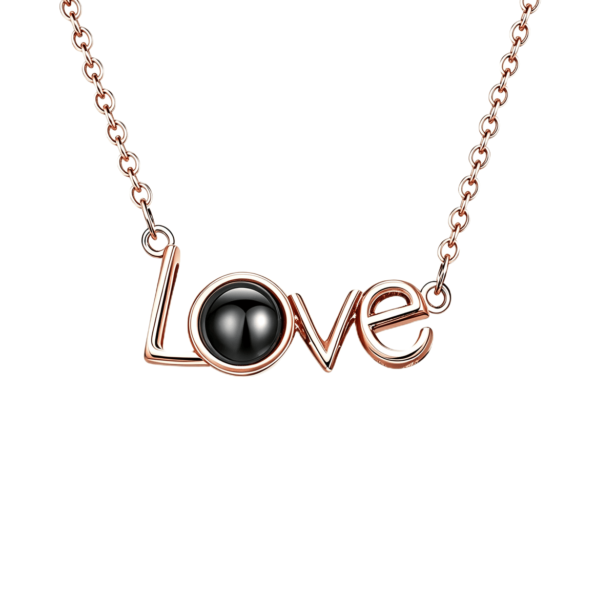 LOVE Photo Projection Necklace