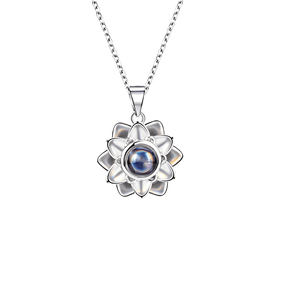 Lotus Pendant Photo Projection Necklace