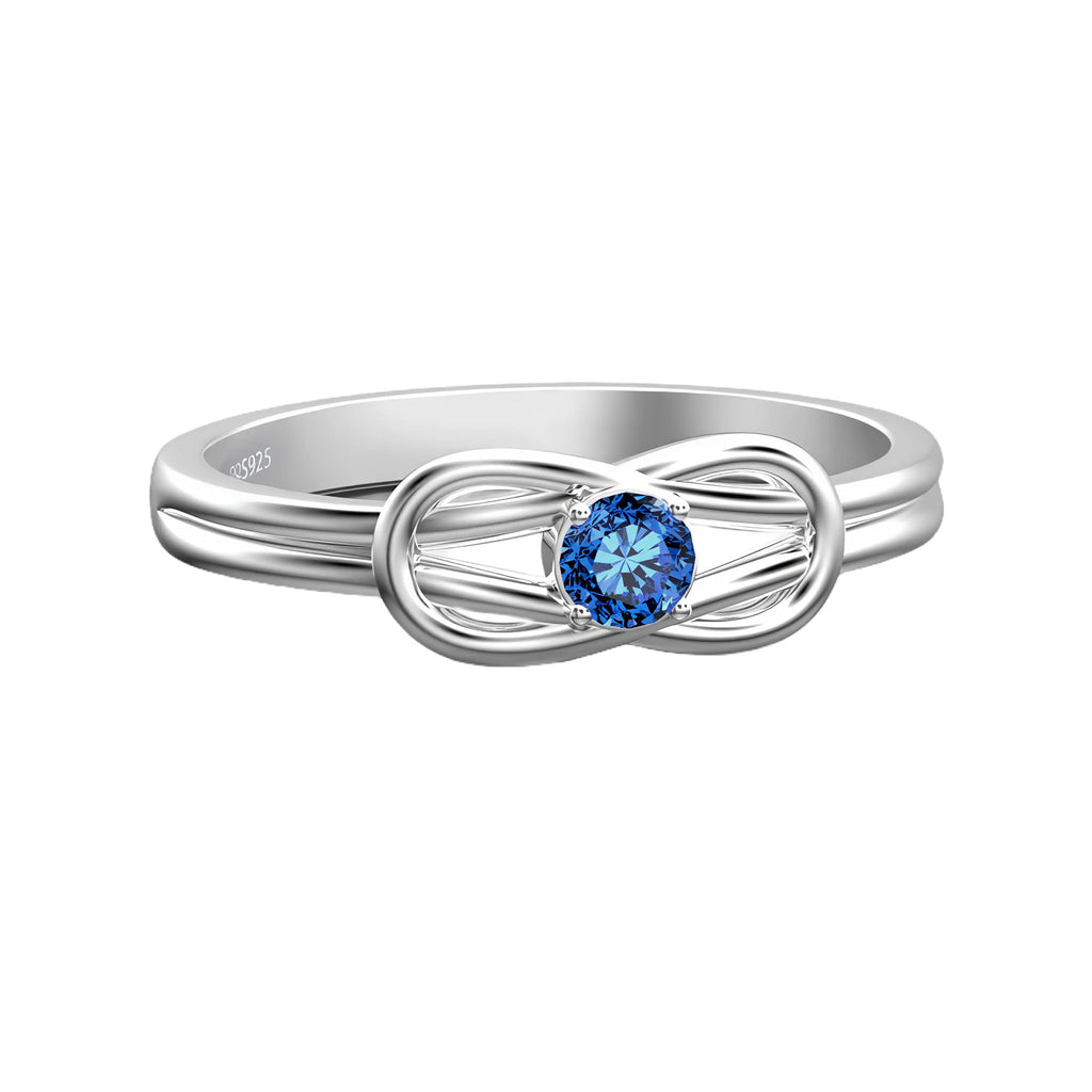 Birthstone Love Knot Ring