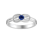 Birthstone Love Knot Ring