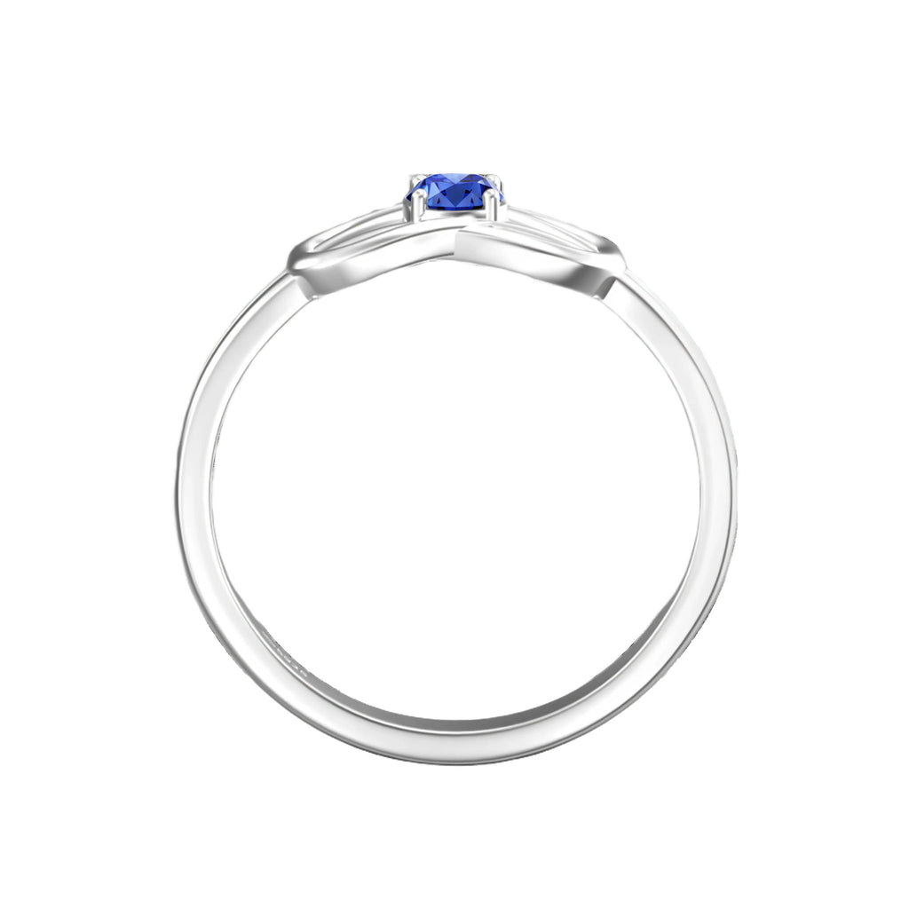 Birthstone Love Knot Ring