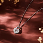 Heart Lock Photo Projection Necklace
