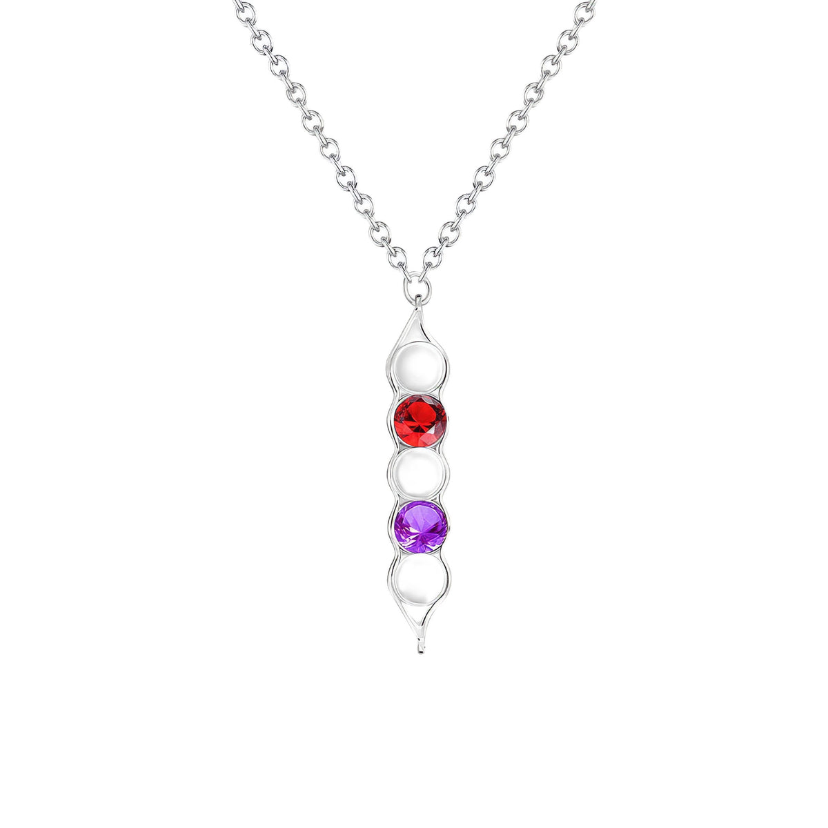 Peas in a Pod Birthstone Necklace