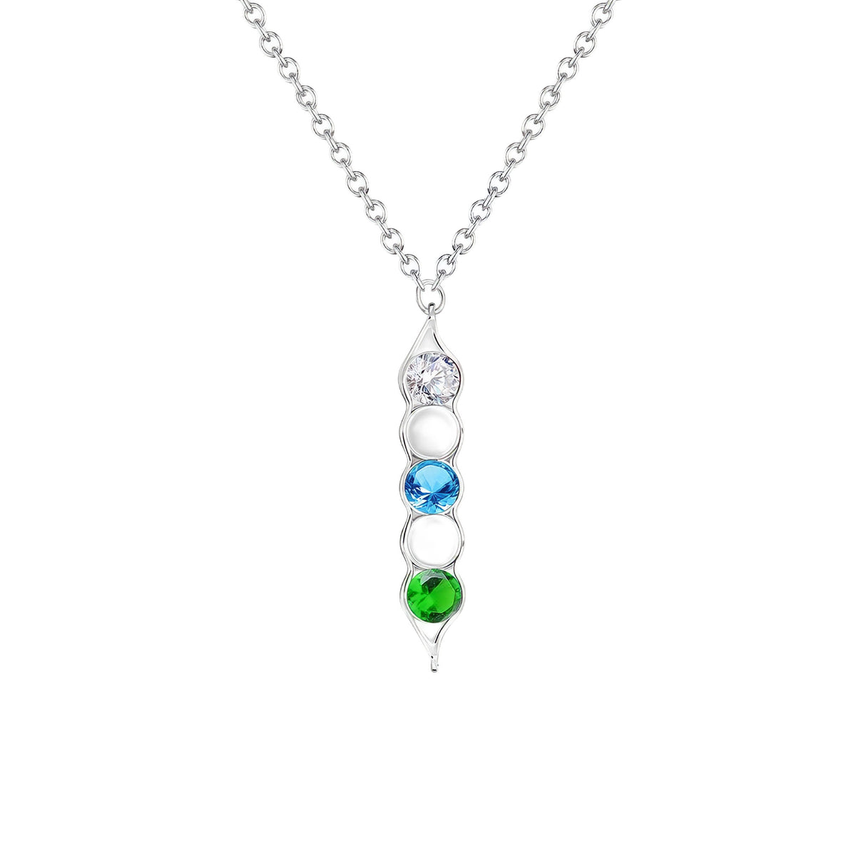 Peas in a Pod Birthstone Necklace